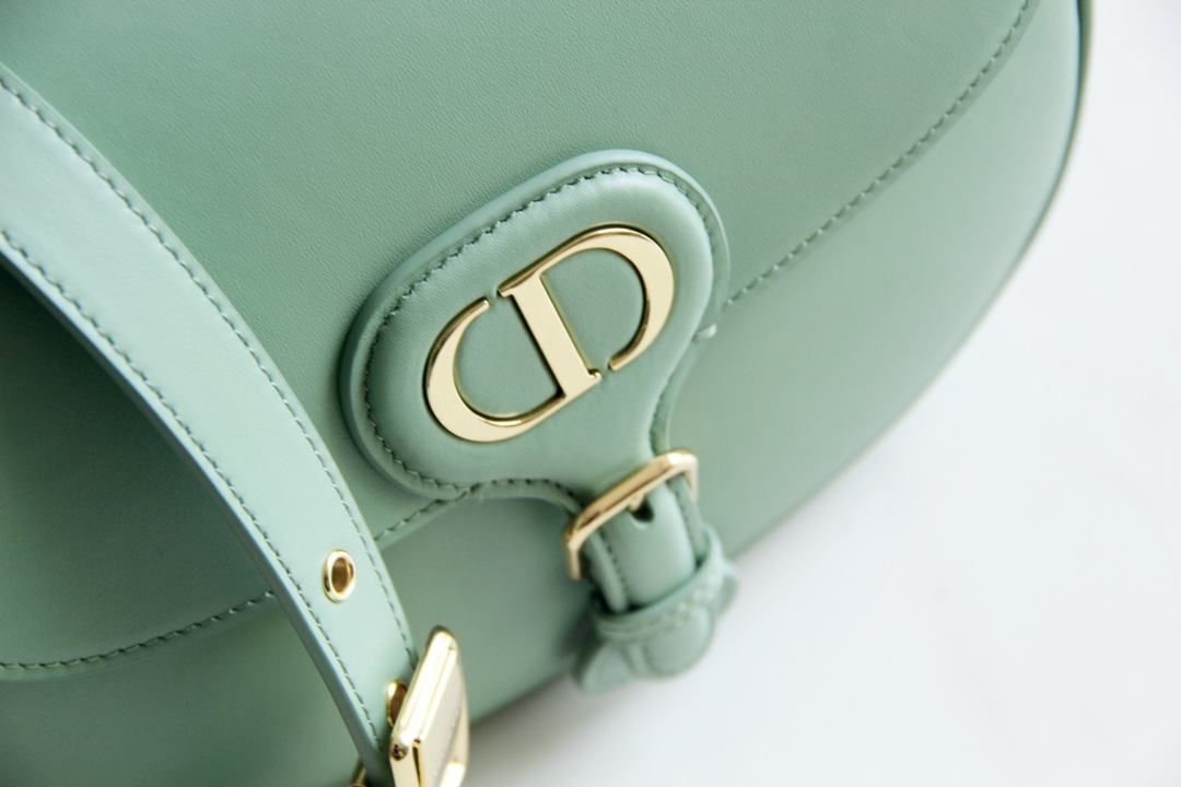 Medium Dior Bobby Bag Light Green Box Calfskin